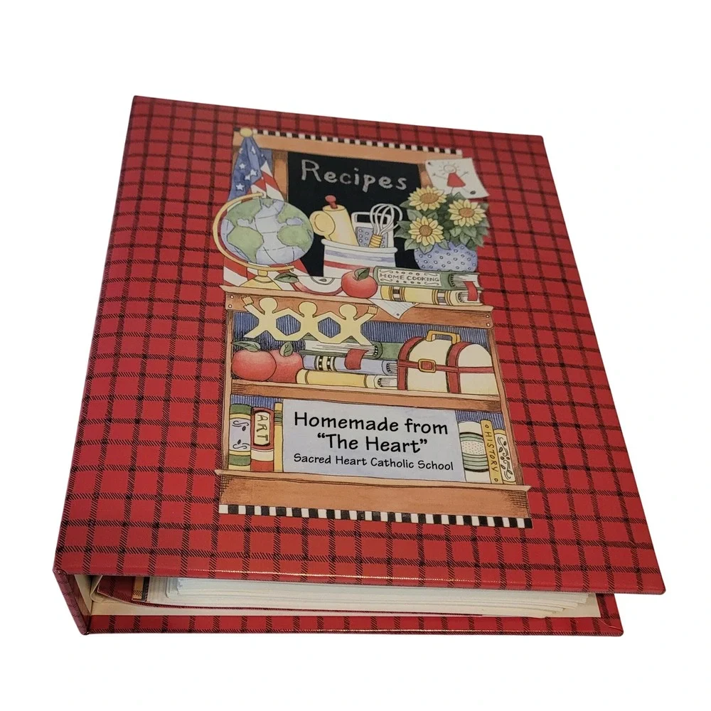 Homemade from The Heart Cookbook Sacred Heart School Red Plaid 2006 Conroe Texas